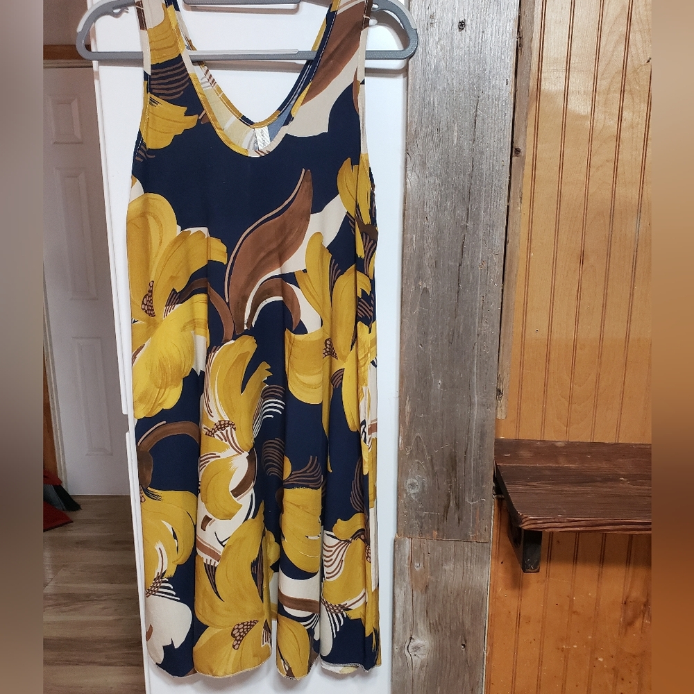 New Collection Size 12 100%viscose Summer Dress Earthy Colors